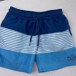 PRODOH Boys Swim Size 6 Blue White Stripe Tie-Waist